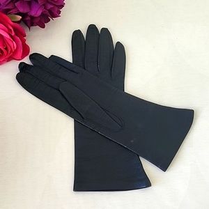 Grandoe Navy Dark Blue Soft Leather Gloves size 7